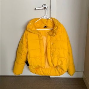 Yellow Puffy Topshop Jacket